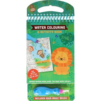 omalovánky MALOVÁNÍ VODOU - DŽUNGLE kouzelná omalovánka s vodním štětcem