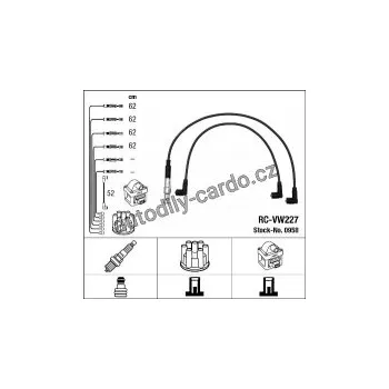 Zapalovací kabel Sada kabelů pro zapalování NGK RC-VW227 - VW