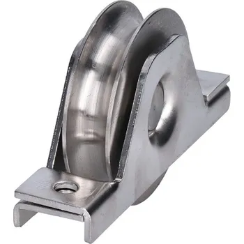 Pohon brány kolečko pro posuvnou bránu K78/16-U, nerez - nerezová kladka ø 78 mm pro bránu po kolejnici, k zapuštění do jeklu, profil U, nosnost 400 kg, nerez /AISI304