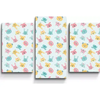 Obraz Sablio Obraz - 3-dílný Dětské hračky - 75x50 cm