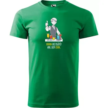 Pánské oblečení Sablio Tričko s potiskem Ano, jsem číšník - zelené XL