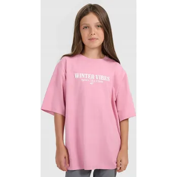 4F dětské tričko růžové bavlna velikost 122