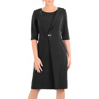 Dámské šaty Carla Moreno koktejlové šaty klasického střihu midi velikost 52