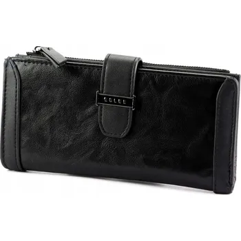 Dámská kožená peněženka Eslee, vintage styl, černá