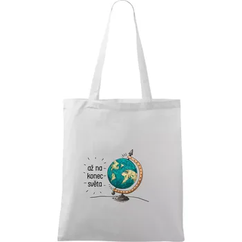 Až na konec světa - Taška bavlněná - 42 x 38 cm ( Bílá )