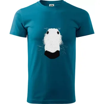 Pánská móda Barzoj čumák (Moňas) - Klasické pánské triko vyšší gramáže - M ( Petrolejová )