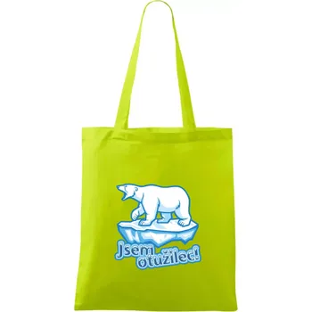 Jsem otužilec - medvěd - Taška bavlněná - 42 x 38 cm ( Limetková )