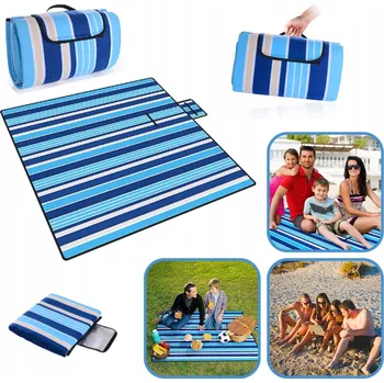 Pikniková deka VELKÁ DEKA NA PLÁŽ, PIKNIK, CESTOVNÍ, PLÁŽOVÁ - PODLOŽKA 200x200 VODĚODOLNÁ