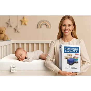 Prostěradlo PROSTĚRADLO POLSKÉ NÁPLNÍM JERSEY 100X200, 100% BAVLNA LEŠTĚNÉ, BÍLÉ