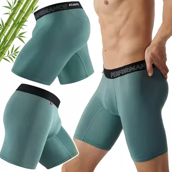 Boxerky ATLANTIC spodní prádlo boxerky BAMBUSOVÉ sportovní DLOUHÉ NOHAVICE - M