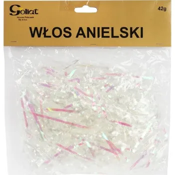 Vánoční dekorace Goliat Dekorativní andělské vlasy na vánoční stromeček v bílé opaleskující barvě VÁNOCE