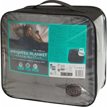 deka Šedá zátěžová deka 7 kg 140x200 cm polyester
