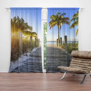 Závěs Sablio Závěs Cestička na pláž: 2ks 140x250cm