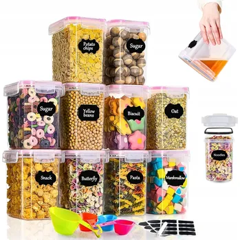 Dóza na potraviny 10 Ks NÁDOB NA POTRAVINY PRO SKLADOVÁNÍ JÍDLA KRABIČKA