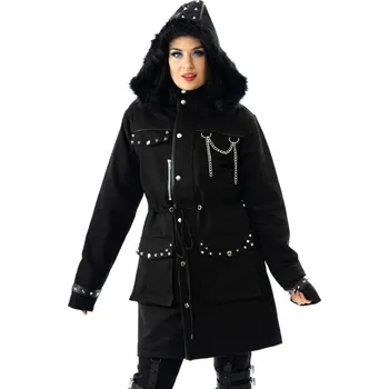 bunda dámská (kabát) HEARTLESS - ELISKA - BLACK - XXL