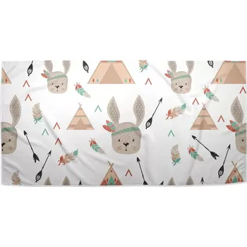 Osuška Sablio Ručník Zajíci u stanu - 50x100 cm