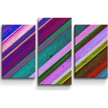 Obraz Sablio Obraz - 3-dílný Nabarvené dřevo - 75x50 cm