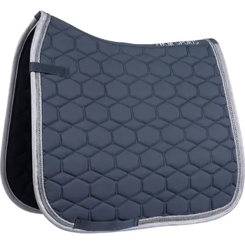 Podsedlová dečka HKM Crystal Fashion, tmavě šedá, Pony - Drezurní