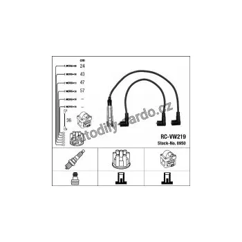 Zapalovací kabel Sada kabelů pro zapalování NGK RC-VW219 - VW