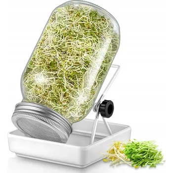 Nádoba na klíčení KLÍČÍCÍ SKLENICE PRO KLÍČENÍ SEMÍNEK, NÁDOBA NAKLIČOVACÍ NÁDOBA SE SÍŤKOU