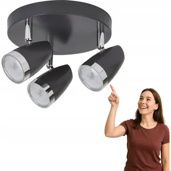 Stropní svítidlo – reflektor kulatý Rabalux černé