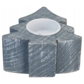 Vánoční dekorace Dřevěný svícen Koopman 10,5 cm