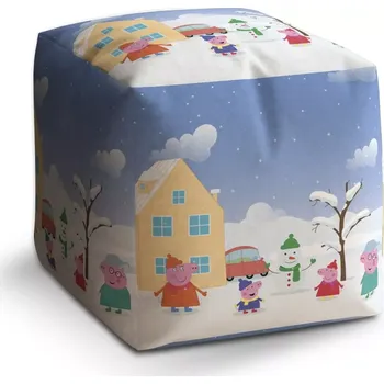 Taburet Sablio Taburet Cube Prasátko Pepina Zima: 40x40x40 cm