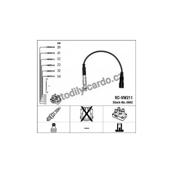 Zapalovací kabel Sada kabelů pro zapalování NGK RC-VW211 - AUDI