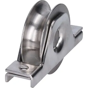 Pohon brány kolečko pro posuvnou bránu K78/20-U, nerez - nerezová kladka ø 78 mm pro bránu po kolejnici, k zapuštění do jeklu, profil U, nosnost 400 kg, nerez /AISI304