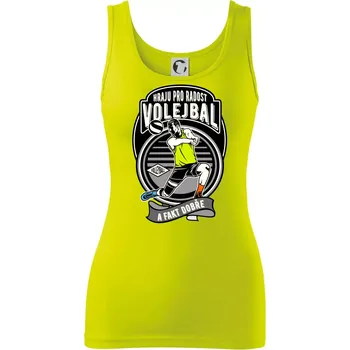 Hraju pro radost volejbal a fakt dobře - Dámské tílko - M ( Limetková )