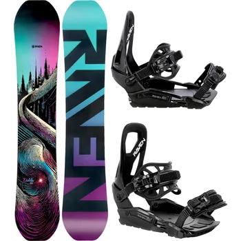 Snowboard RAVEN Snowboard set Raven Dahlia + vázání Raven S230 154cm ZELENÁ|ČERNÁ 2023