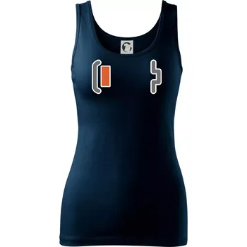 Dámské tričko Rodinná trika - baterie maminka - Dámské tílko - 2XL ( Námořní modrá (velmi tmavá - téměř černá) )