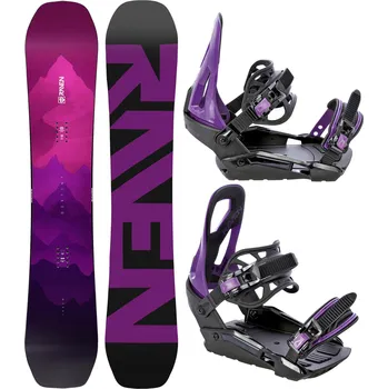 Snowboard RAVEN Snowboard set Raven Destiny + vázání Raven S230 139cm FIALOVÁ|RŮŽOVÁ 2023