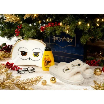 Kosmetická sada Harry Potter Hedvika dárková sada s pantoflemi, kosmetickou taštičkou a pěnou do koupele