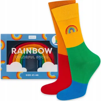 Pánské oblečení SOXO pánské ponožky duhové (rainbow)