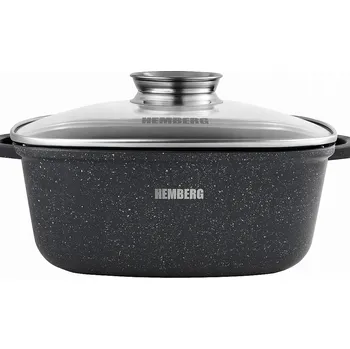 Hrnec Hrnec keramický čtvercový 20 cm s nepřilnavým mramorovým povrchem a p