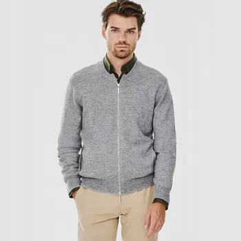 Pánský svetr Pánský šedý kardigan Pako Lorente , vlněný, vel M