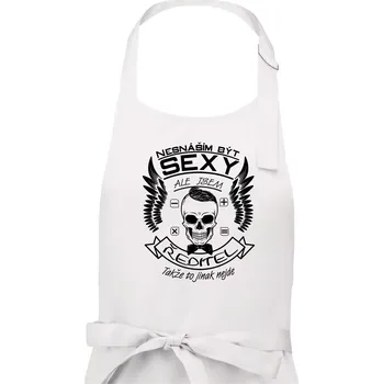 Kuchyňská zástěra Nesnáším být sexy - ředitel - Pánská zástěra na vaření - Univerzální velikost ( Bílá )