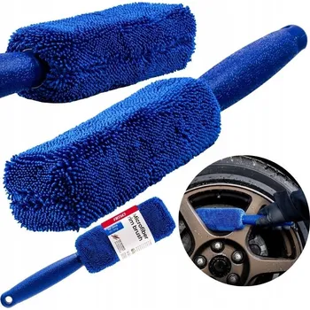 Mycí kartáč na vozidlo Kartáč z mikrovlákna na mytí ráfků kol poklic 5x6x28cm AMIO-04728