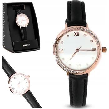 Hodinky Dámské hodinky černé s koženým páskem dárek pro manželku, maminku