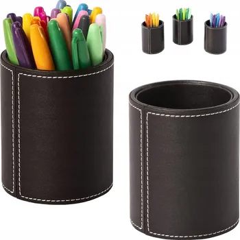 KOŽENÝ ORGANIZÉR NA STŮL, STOJÁNEK NA PROPISKY A KANCELÁŘSKÉ POTŘEBY
