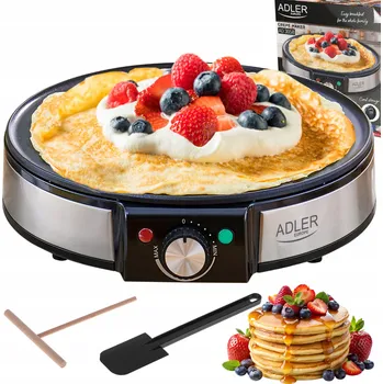 Pečicí pánev Palačinkovač ADLER 158142780-2 1590 W, stříbrná/šedá