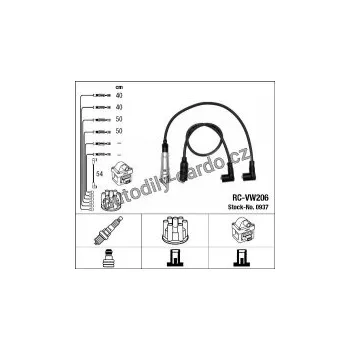 Zapalovací kabel Sada kabelů pro zapalování NGK RC-VW206 - SEAT