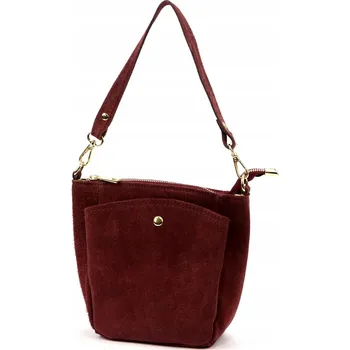 Kabelka Vera Pelle kabelka z pravé kůže červená