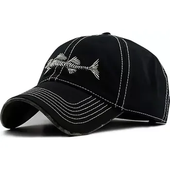 Kšiltovka Bavlněná Kšiltovka se kšiltem Fish Černá