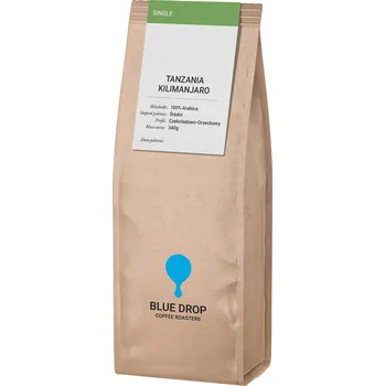 Káva Káva zrnková Arabica Blue Drop Coffee Roasters Tanzanie 340 g