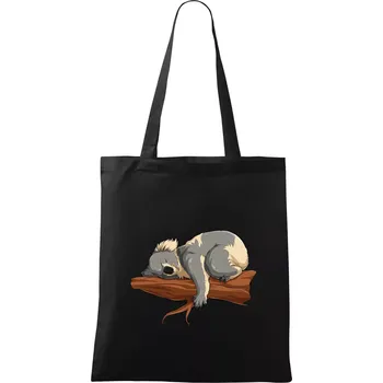 Nákupní taška Koala na větvi - Taška bavlněná - 42 x 38 cm ( Černá )
