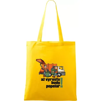 Až vyrostu budu popelářem - Taška bavlněná - 42 x 38 cm ( Žlutá )