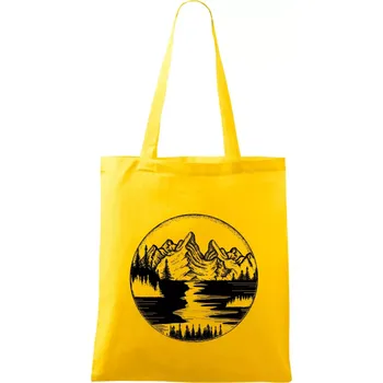 Cestování kruh - řeka - Taška bavlněná - 42 x 38 cm ( Žlutá )