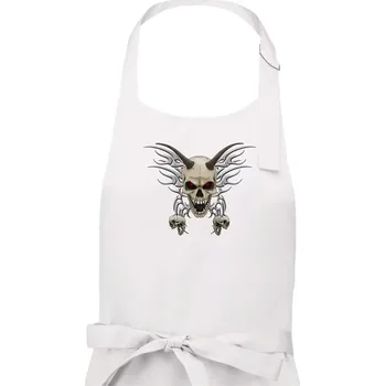 Kuchyňská zástěra Metal devil (Hana-creative) - Pánská zástěra na vaření - Univerzální velikost ( Bílá )